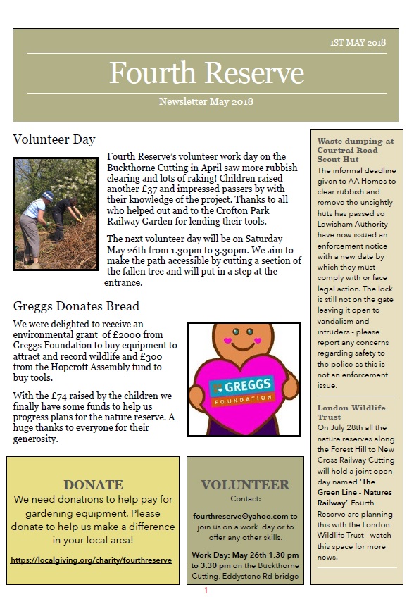 Fourth reserve May 2018